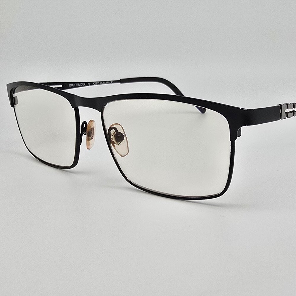 XXL Eyewear Roughrider Black Beta Titanium-100 Eyeglasses Frame 58-17-150